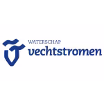 Logo Waterschap Vechtstromen met blauwe waterdruppelvorm en tekst waterschap vechtstromen voor waterbeheer en duurzaamheid