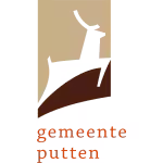 Logo gemeente Putten met gestileerd hertengewei en tekst gemeente putten voor zakelijke illustraties in omgeving Deventer