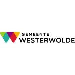 Logo van Gemeente Westerwolde met gekleurde driehoeken en tekst voor lokale overheid en bestuur